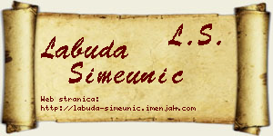 Labuda Simeunić vizit kartica
